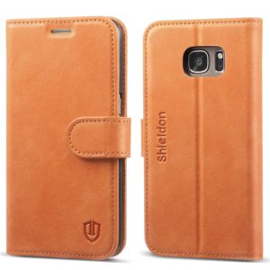 SAMSUNG Galaxy S7 Case, SAMSUNG S7 Wallet Case - Brown