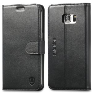 SAMSUNG Galaxy S7 Edge Wallet Case, SAMSUNG S7 Edge Case - Black