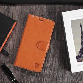SAMSUNG Galaxy S7 Edge Case, SAMSUNG S7 Edge Leather Case - Brown