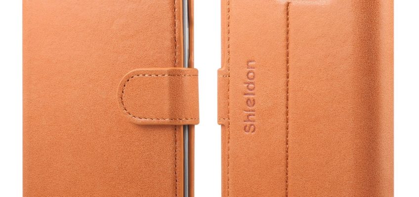 SAMSUNG Galaxy S6 Edge Plus Case, SAMSUNG S6 Edge Plus Leather Case, SHIELDON Genuine Leather Wallet Case with Strong Magnetic Closure for SAMSUNG Galaxy S6 Edge Plus - Slim Snap[Brown]