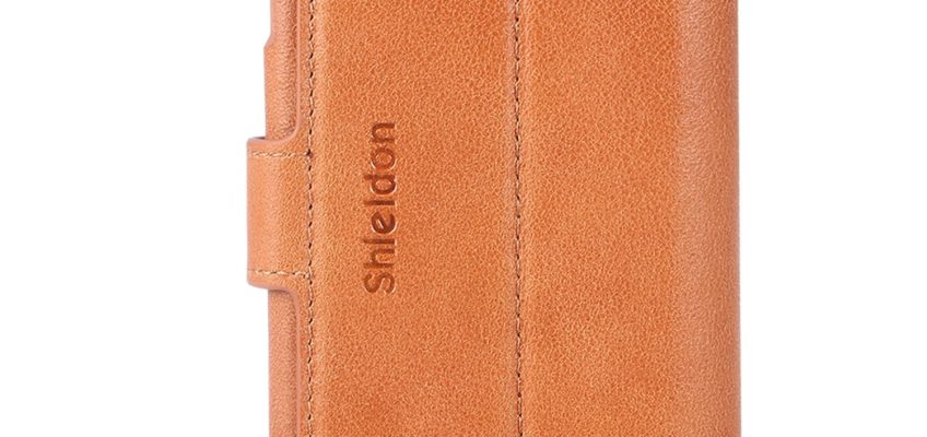 iPhone 6S Leather Case, iPhone 6 Case, SHIELDON Genuine Leather Wallet Case with Magnetic Closure for iPhone 6S and iPhone 6 – Slim Snap [Brown]
