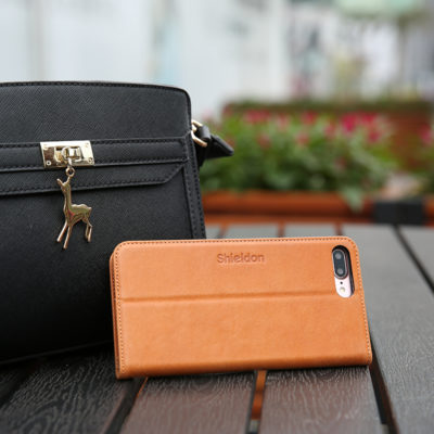 iPhone 7 Plus – SHIELDON Leather Wallet Case – Classic Brown