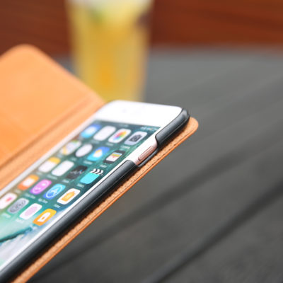iPhone 7 Plus – SHIELDON Leather Wallet Case – Classic Brown